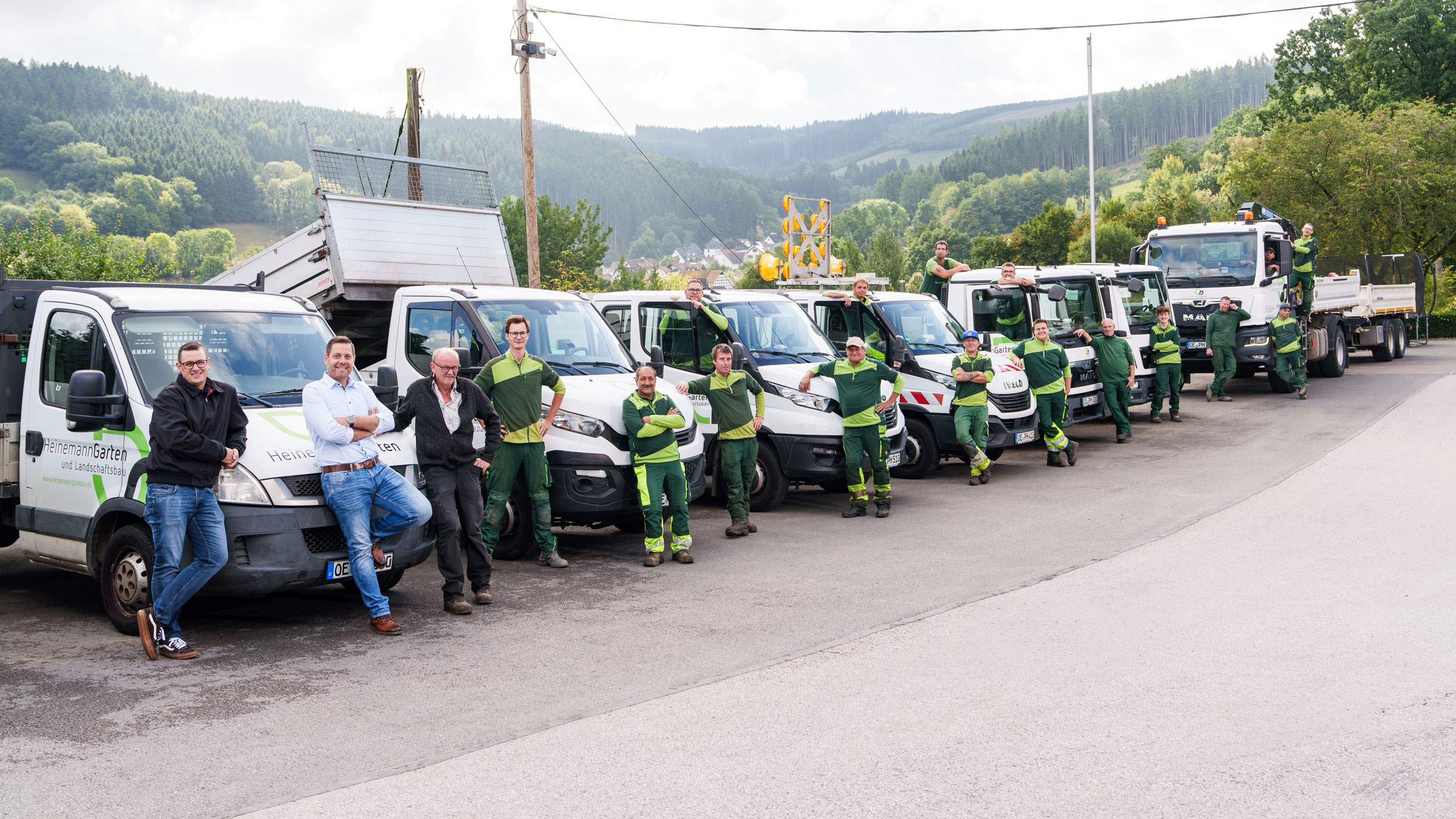 Das Team von Heinemann Galabau aus Kirchhundem und Lennestadt